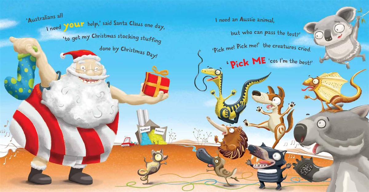booktopia santa s aussie mix up with cd by colin booktopia santa s aussie mix up with cd by colin