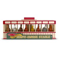Show-Horse Stable - Play Set by Melissa & Doug | 8 Horses & Wooden Take ...