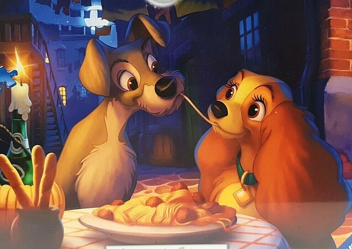 Disney Lady and the Tramp Puzzle, 1000Piece Jigsaw Puzzle by