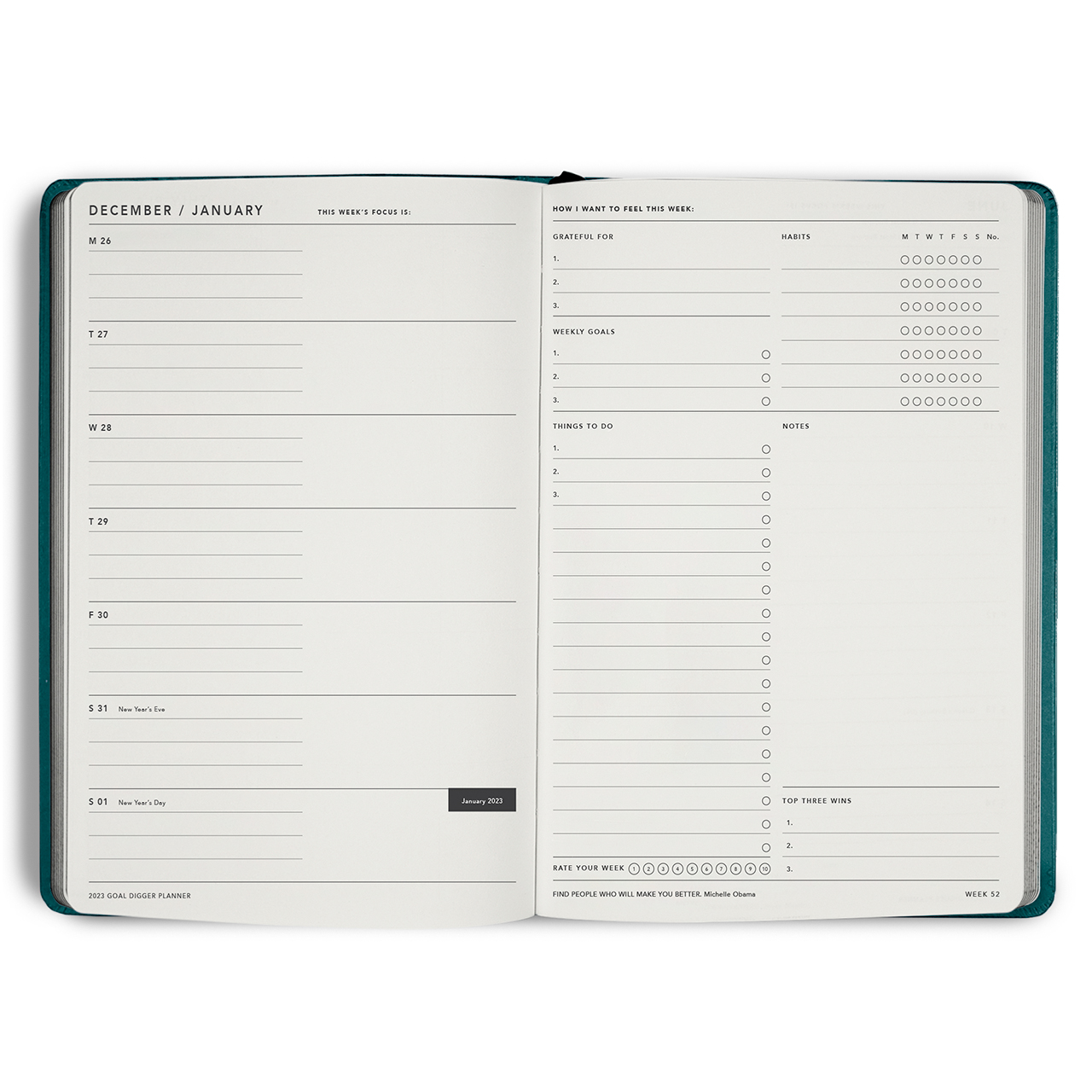 MiGoals 2023 Classic Goal Digger Diary Weekly Action B5 Soft