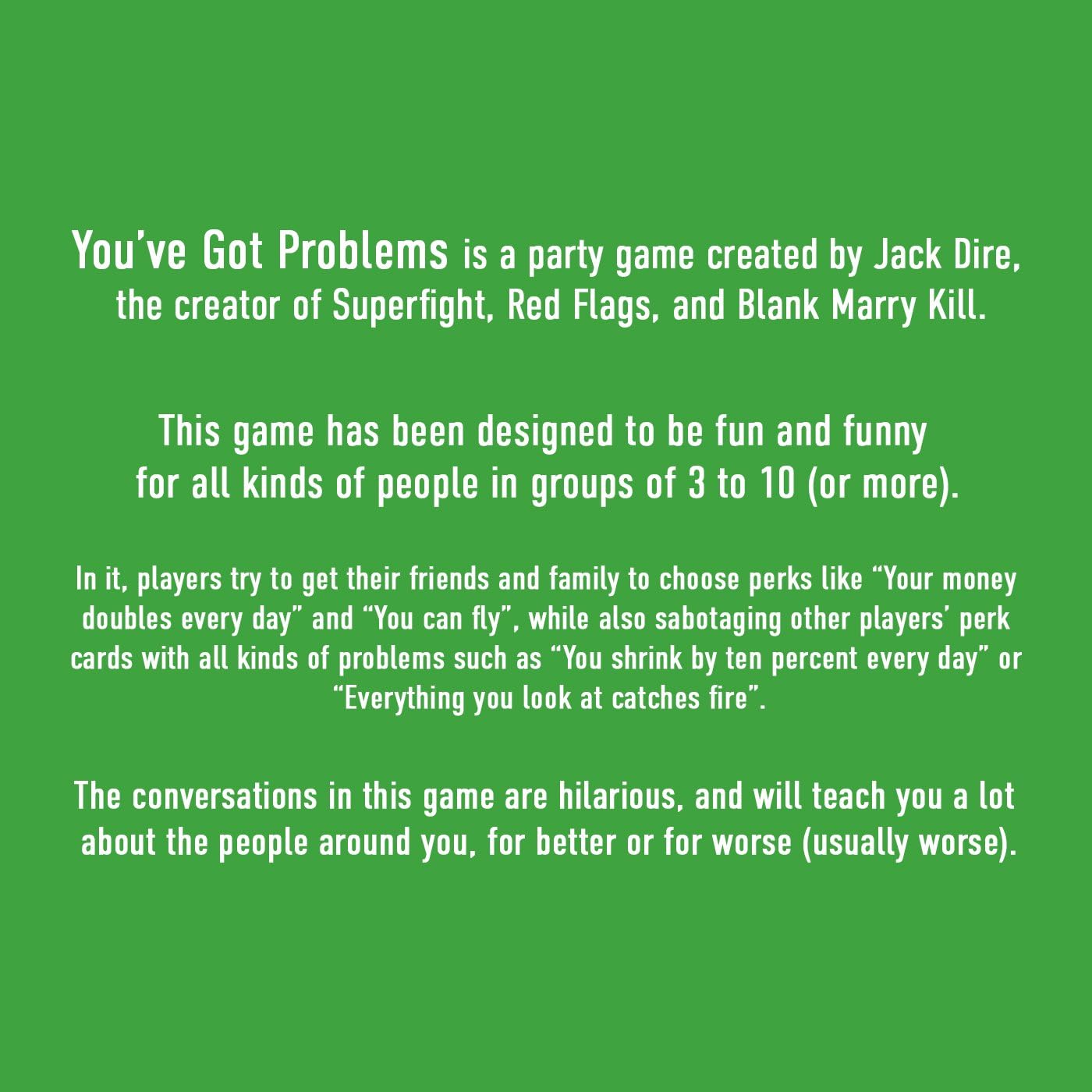 You've Got Problems - Party Card Game, The Game Of Terrible Life ...