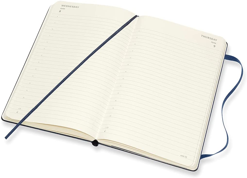 Moleskine 2022 Daily Diary/ Planner, Large, Hard Cover, Sapphire Blue by Moleskine