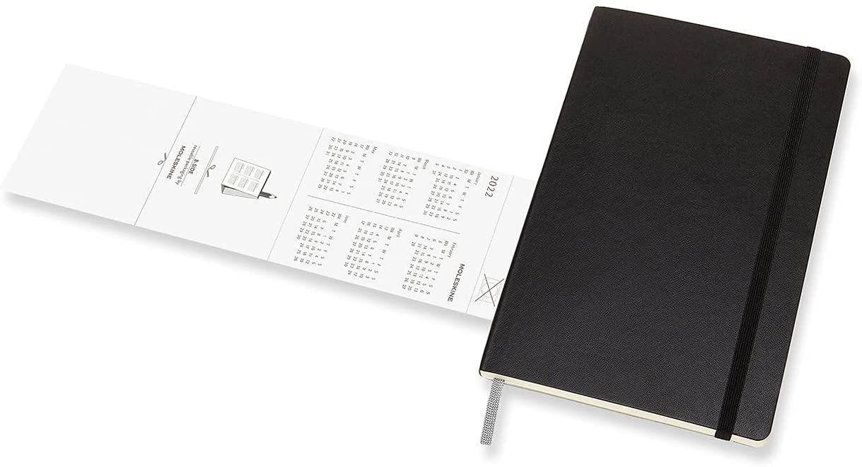 Moleskine 2022 Monthly Diary/ Planner, Large, Soft Cover, Black by