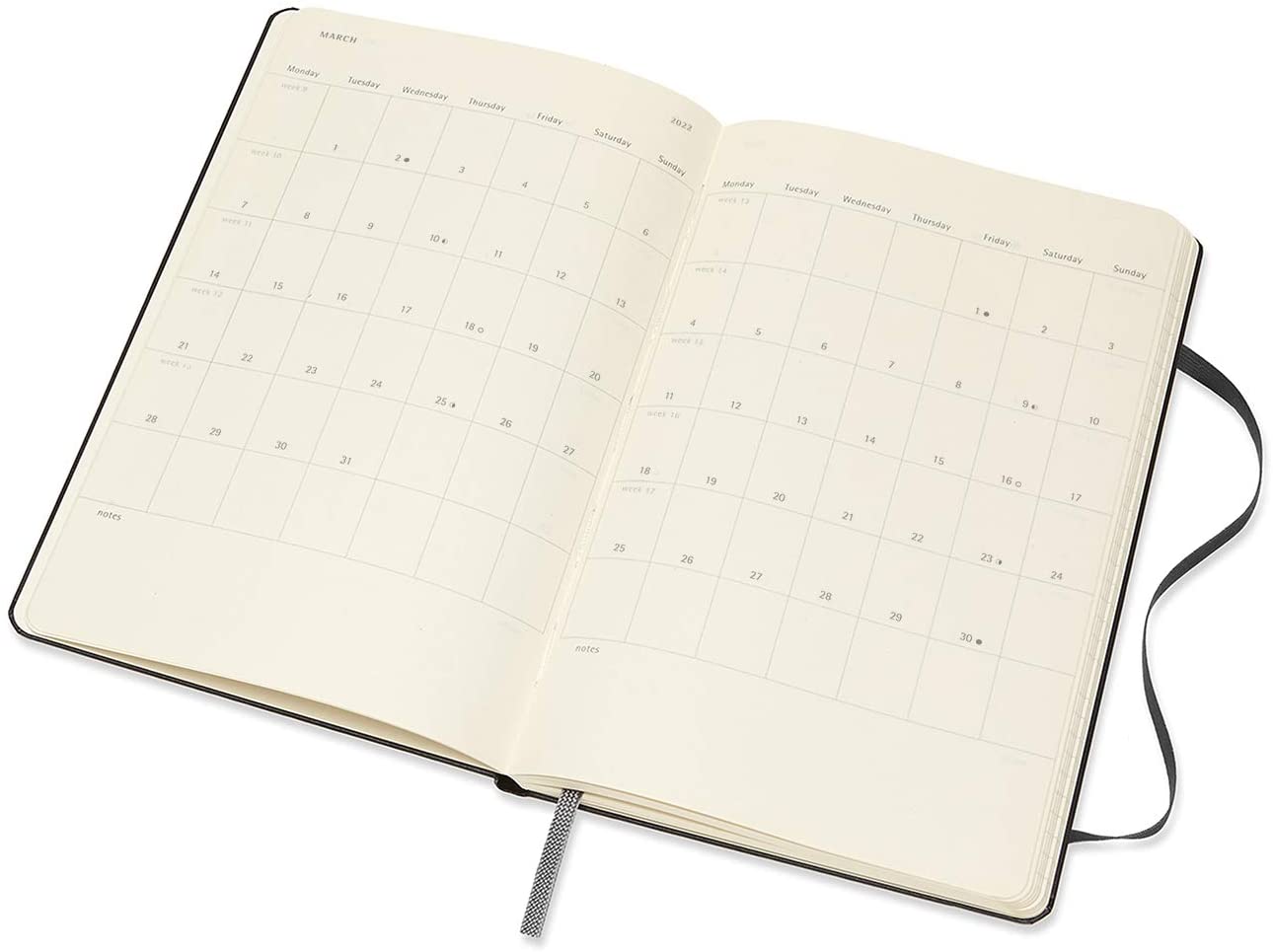 Moleskine 20212022 Weekly Horizontal Diary/ Planner, Large, 18m