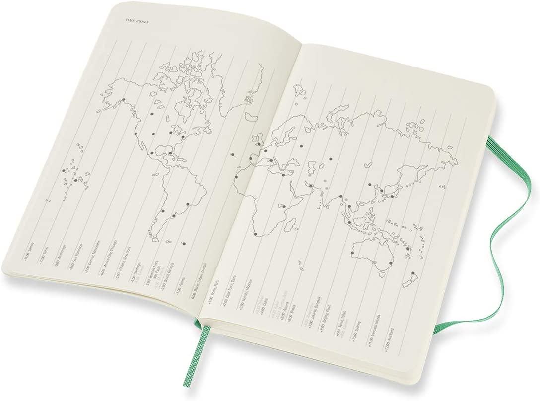 Moleskine 2022 Daily Diary/ Planner, Large, Soft Cover, Ice Green by