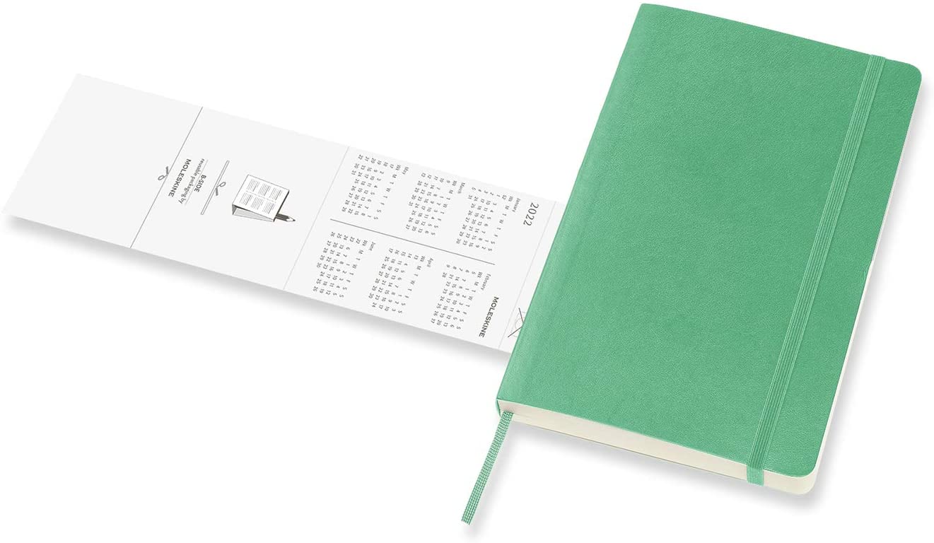 Moleskine 2022 Daily Diary/ Planner, Large, Soft Cover, Ice Green by Moleskine 8056420858631