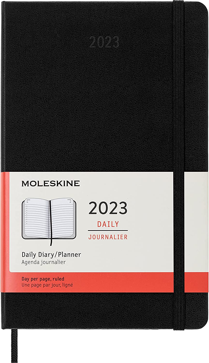 Moleskine 2023 Daily Diary/ Planner, Large, Hardcover, Black by