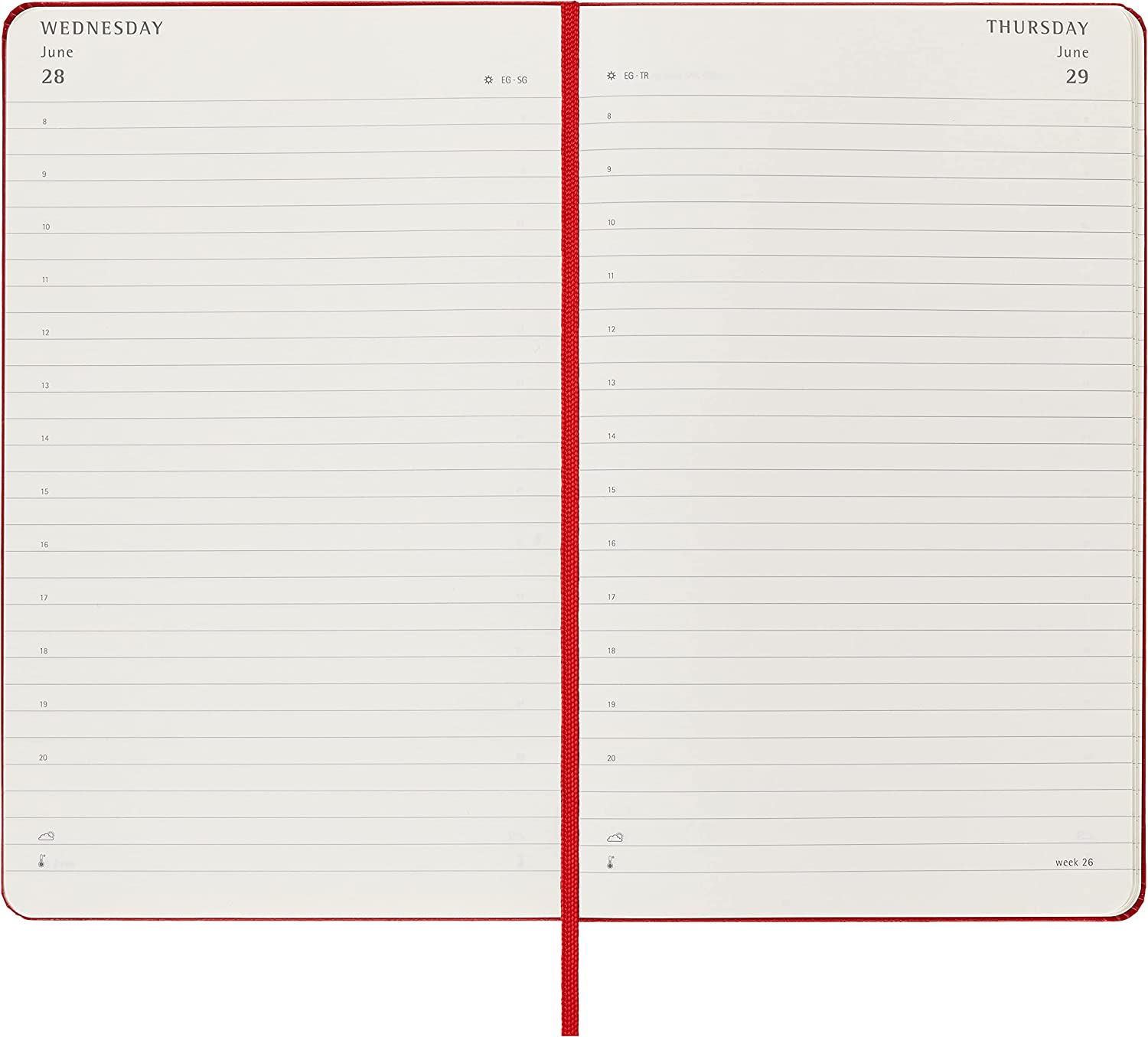 Moleskine 2023 Daily Diary/ Planner, Large, Hardcover, Scarlet Red by Moleskine 8056420859645