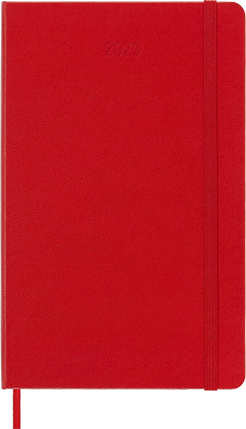 Moleskine 2023 Daily Diary/ Planner, Large, Hardcover, Scarlet Red by Moleskine 8056420859645