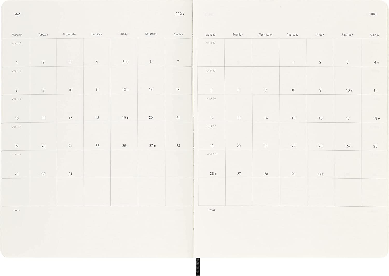 Moleskine 2023 Weekly Notebook Diary/ Planner, Extra Large, Soft Cover
