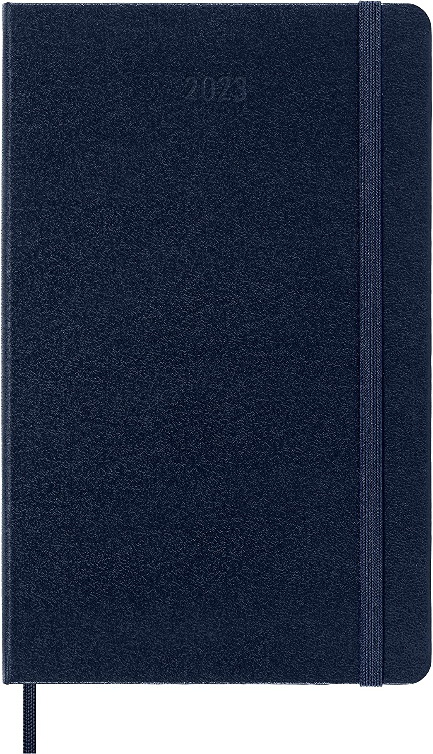 Moleskine 2023 Weekly Notebook Diary/ Planner, Large, Hardcover, Sapphire Blue by Moleskine