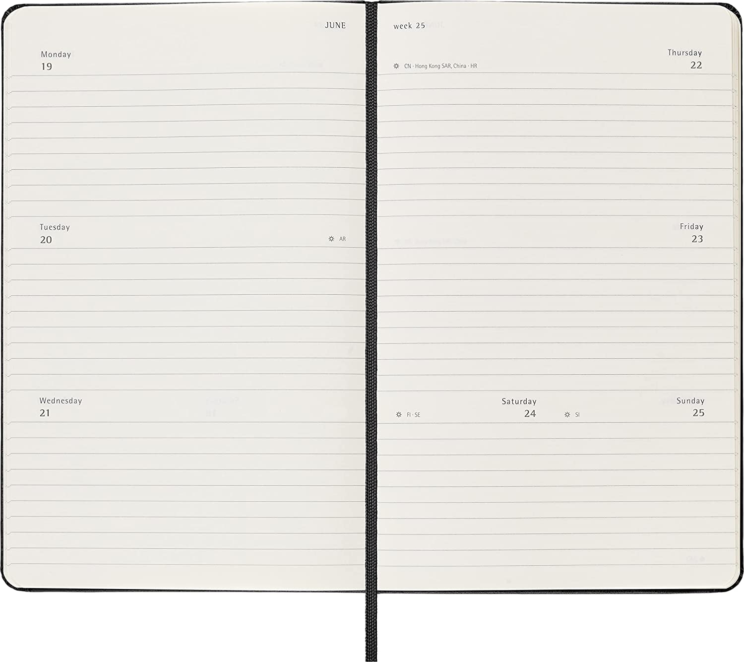 Moleskine 2023 Weekly Horizontal Diary/ Planner, Large, Hardcover