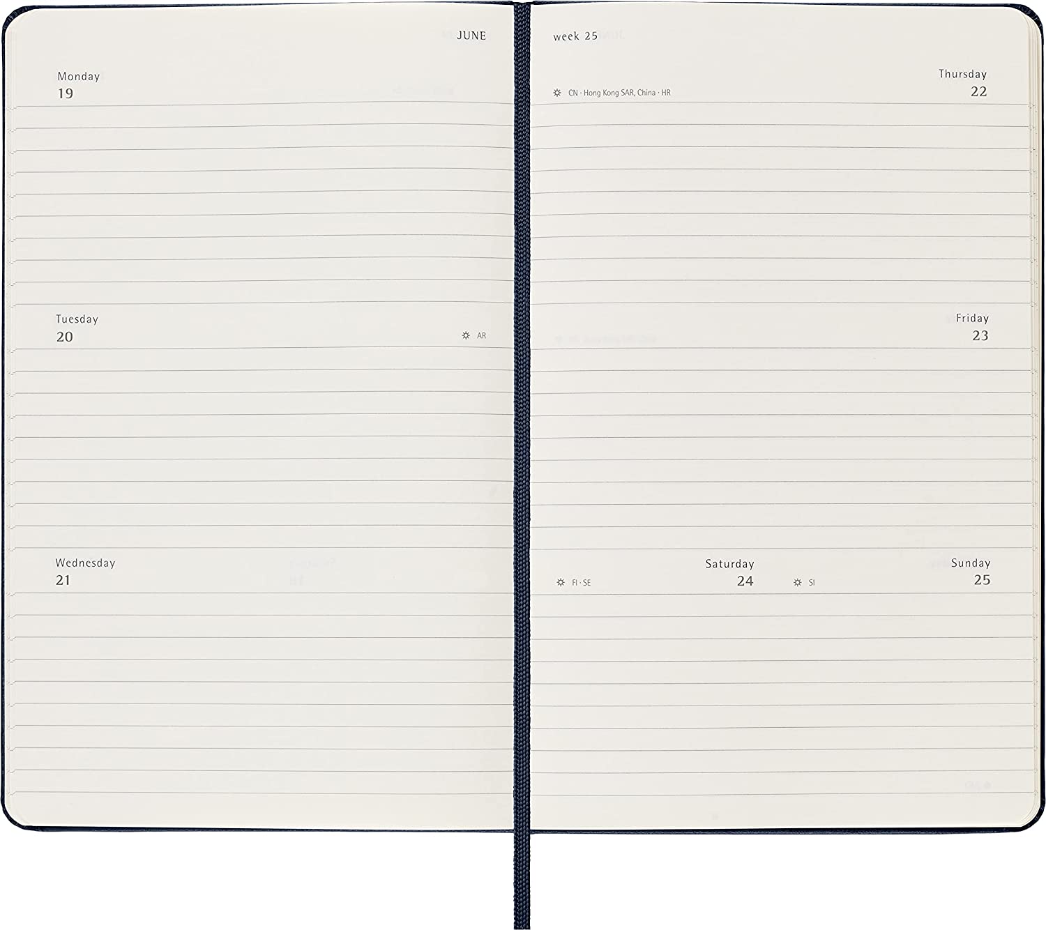 Moleskine 2023 Weekly Horizontal Diary/ Planner, Large, Hardcover