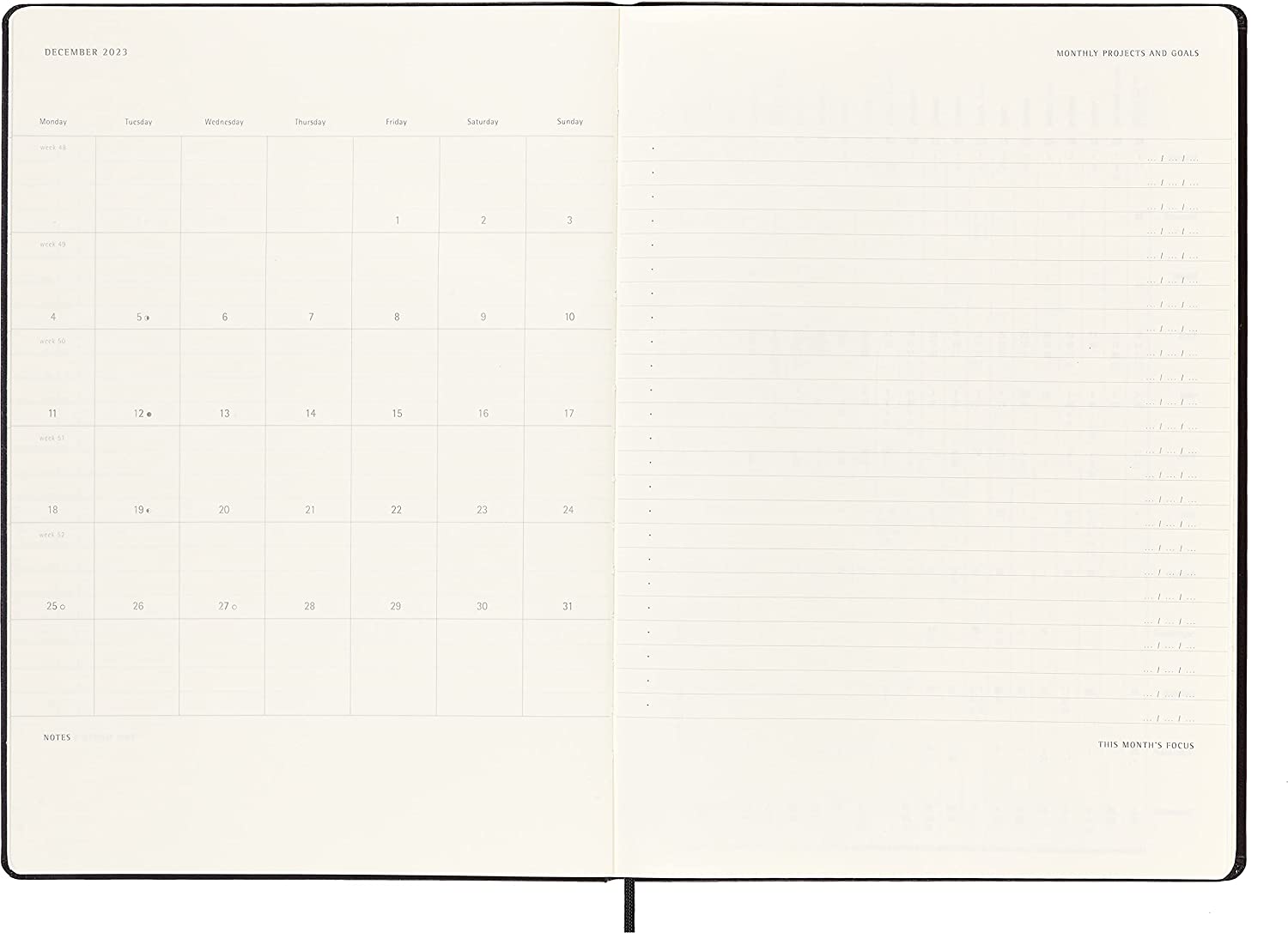 Moleskine 2023 Professional Vertical Weekly Diary/ Planner, A4