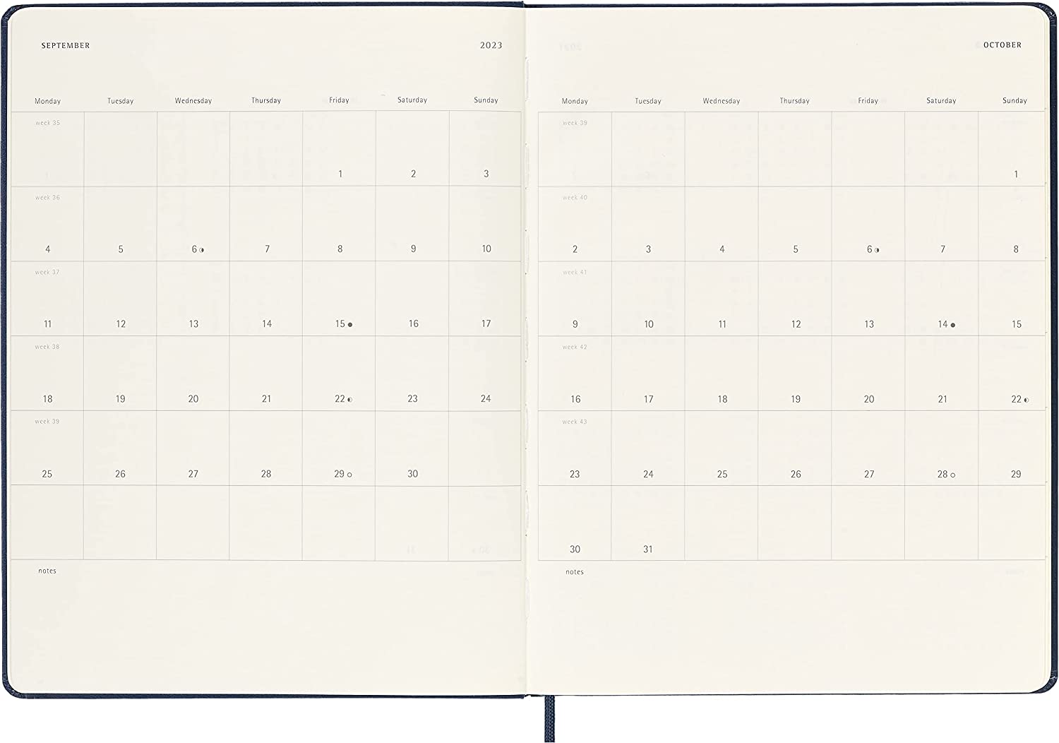 Moleskine 2023 Weekly Notebook Diary/ Planner, Extra Large, Hardcover