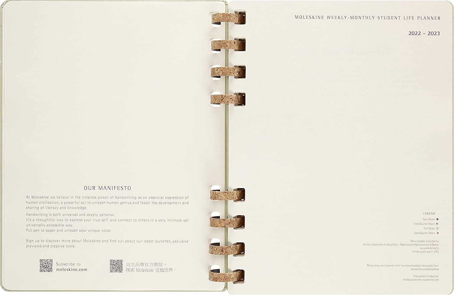 Moleskine 2022 2023 Spiral Academic Planner, Extra Large, Hardcover