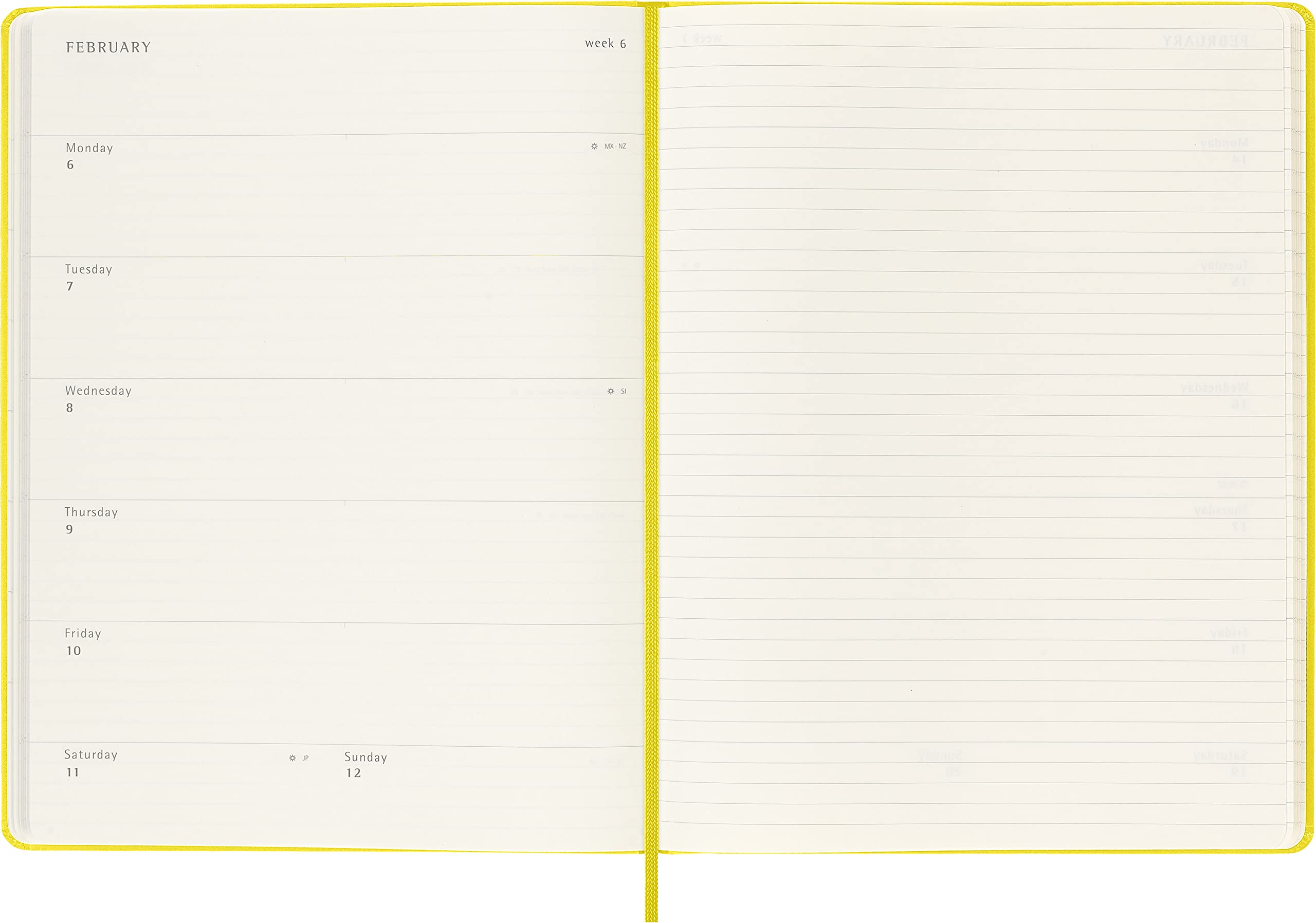 Moleskine 2023 Weekly Notebook Diary/ Planner, Extra Large, Hardcover, Hay Yellow by Moleskine