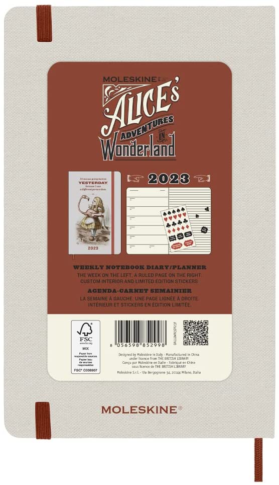 Moleskine Limited Edition 2023 Weekly Notebook Planner Alice in