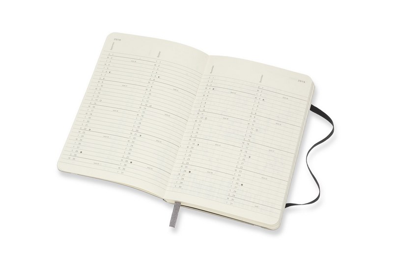 Moleskine 2019 Monthly Pocket Notebook Diary Soft Cover Black
