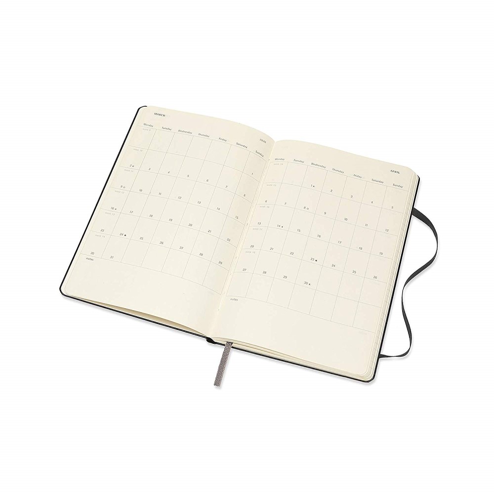 Moleskine 2020 Large Black Hard Cover Weekly Vertical Planner by Moleskine 8058647629353