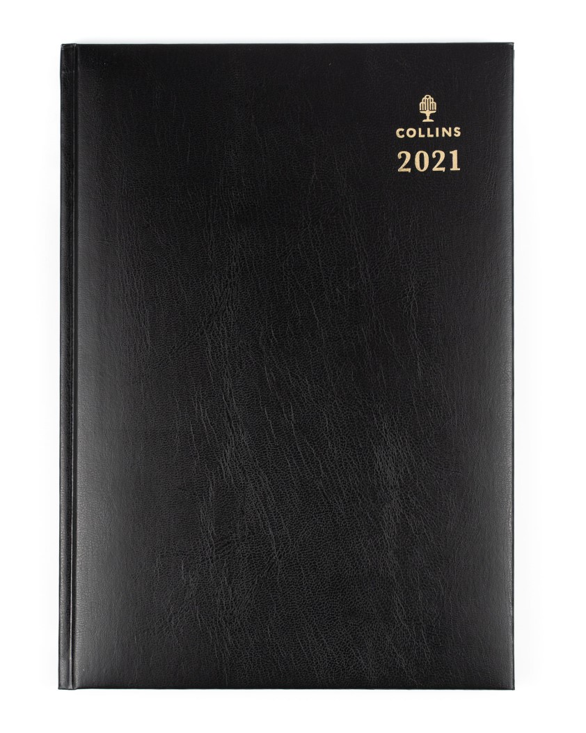 Collins Sterling 2021 Calendar Year Diary A4 Week to View Black