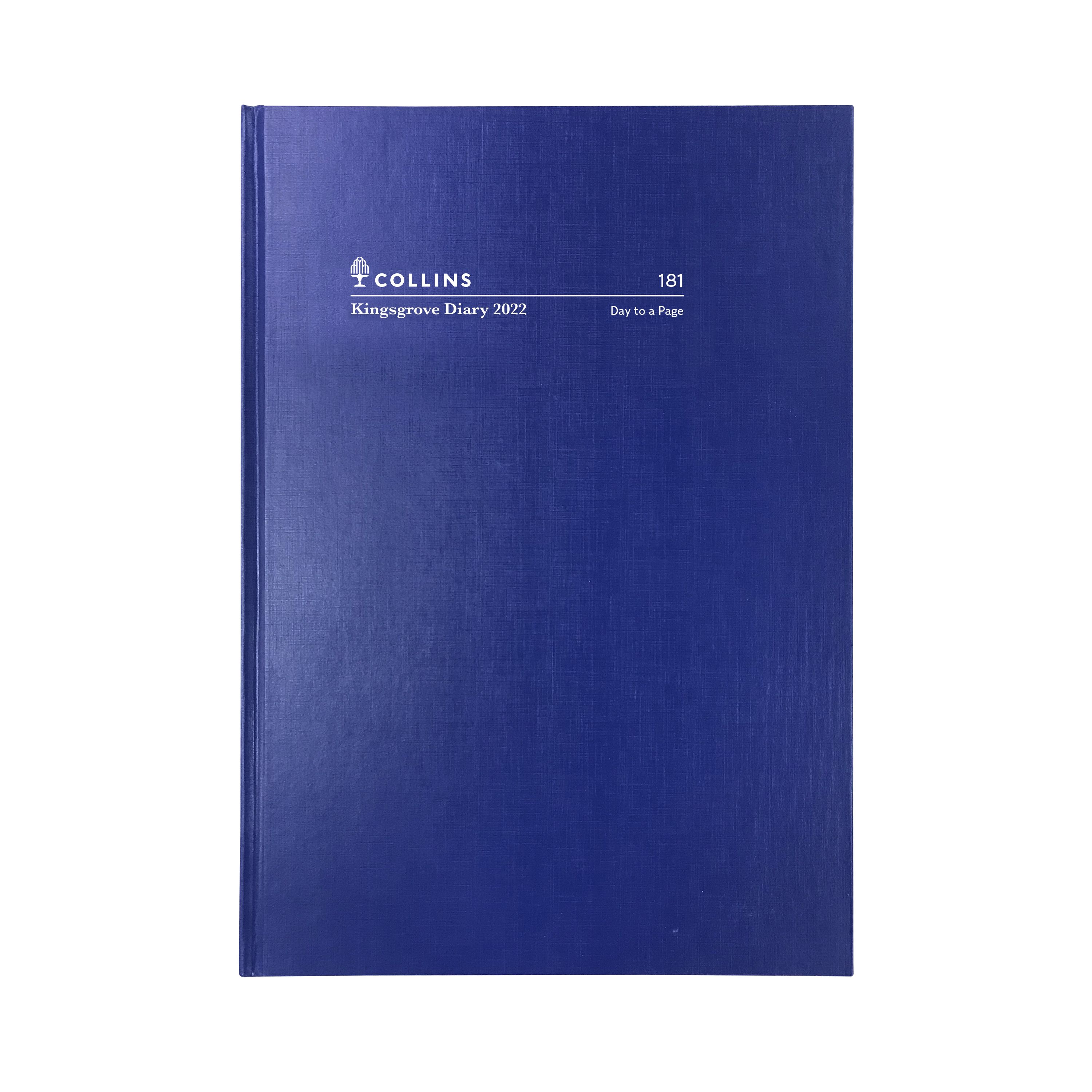 Collins Kingsgrove 2022 Calendar Year Diary A5 Day to Page Blue
