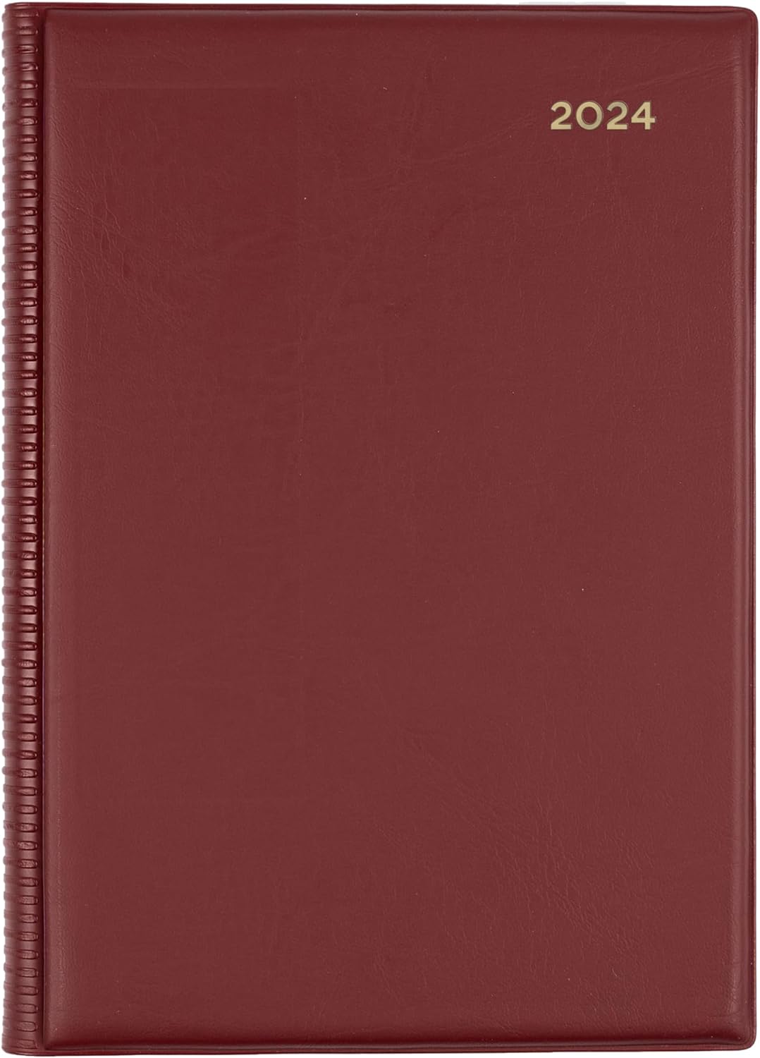 Collins Belmont Desk 2024 Diary Week to View, Size A5 Burgundy