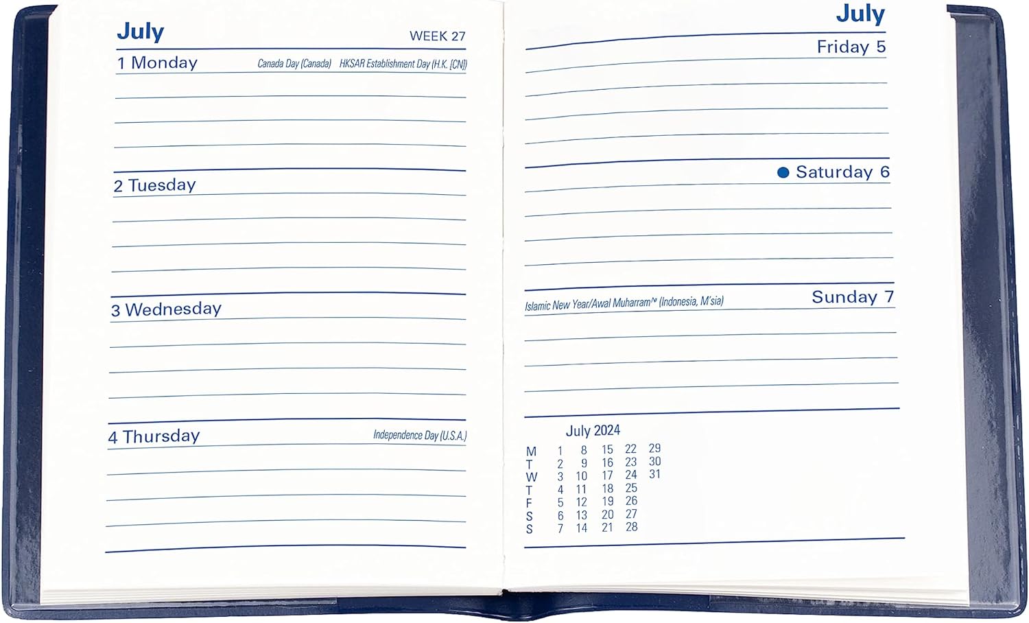 Collins Belmont Pocket 2024 Diary with Pencil, Week to View, Size A7