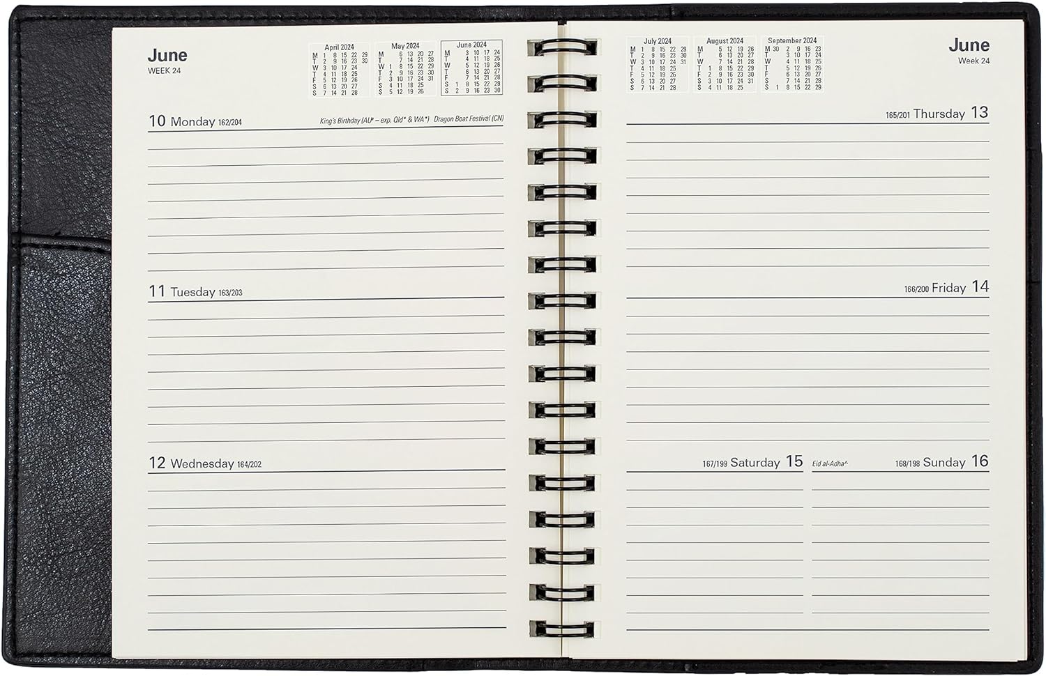 Collins Vanessa 2024 Diary Week to View, Size A6, Blue, 365.V5924 by
