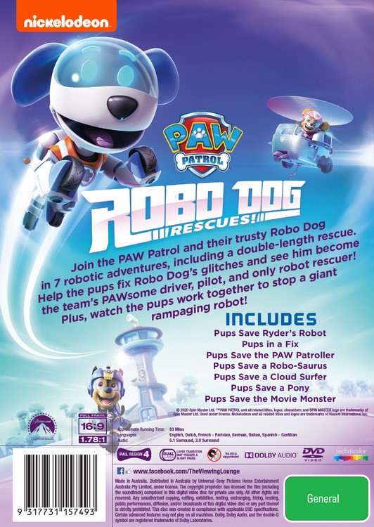 Paw Patrol by Ron Pardo (Voice) Robo Dog Rescues