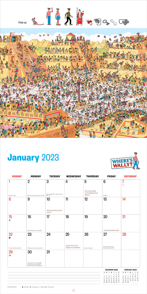Where's Wally 2023 Wall Calendar, 2023 Wall Calendars by Browntrout