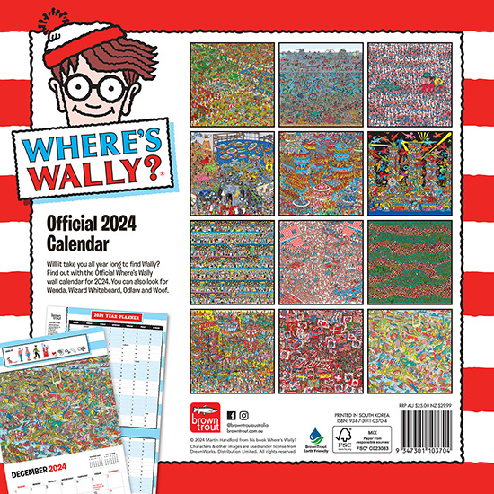 Where's Wally 2024 Wall Calendar by Browntrout Australia