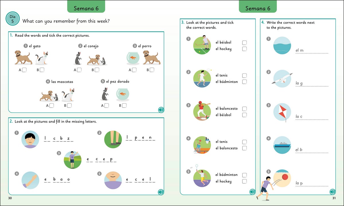 Spanish for Everyone Junior 5 Words a Day, Learn and Practise 1,000 ...