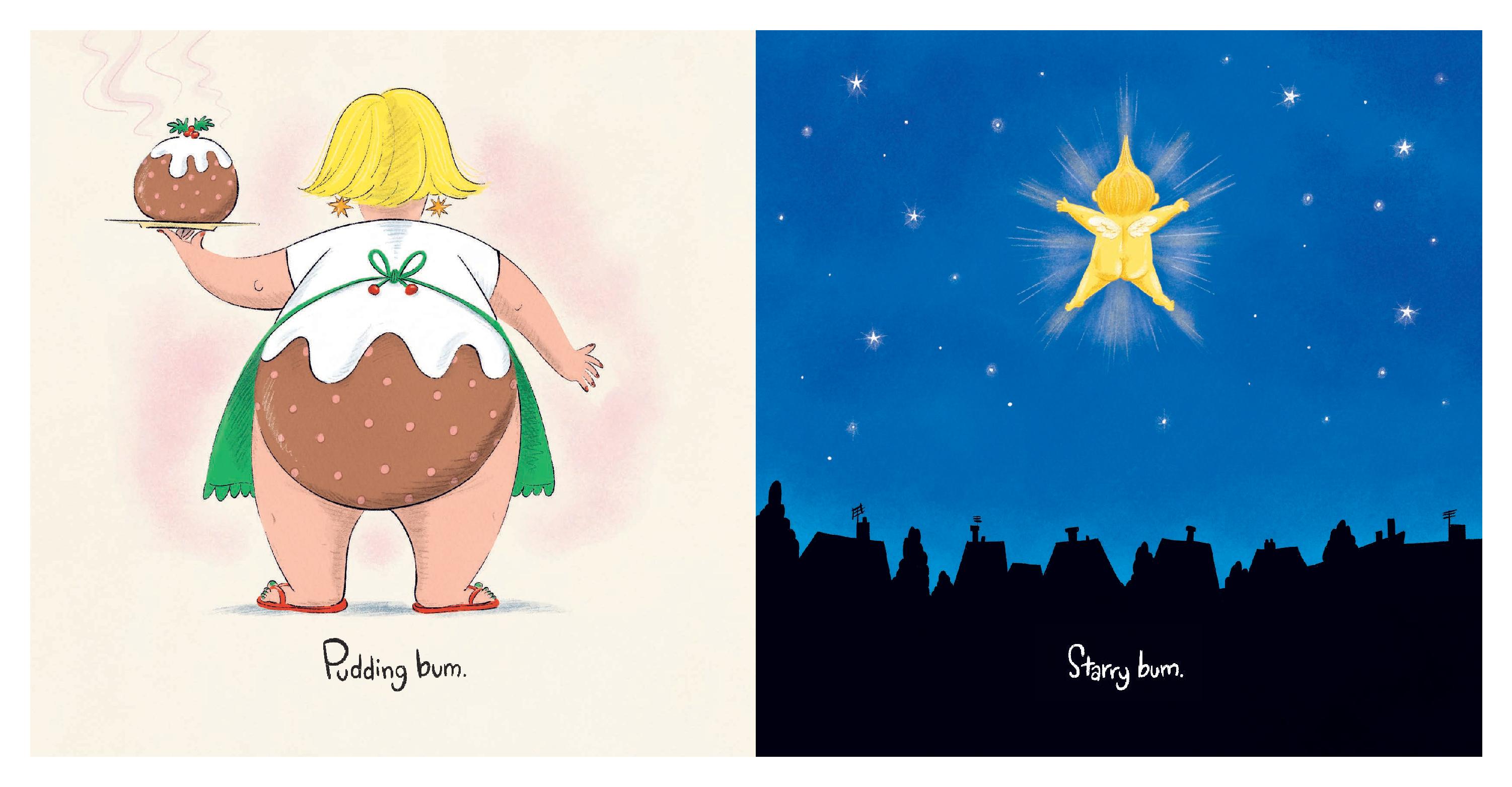 The Christmas Bum Book, the funniest kids picture book for Christmas