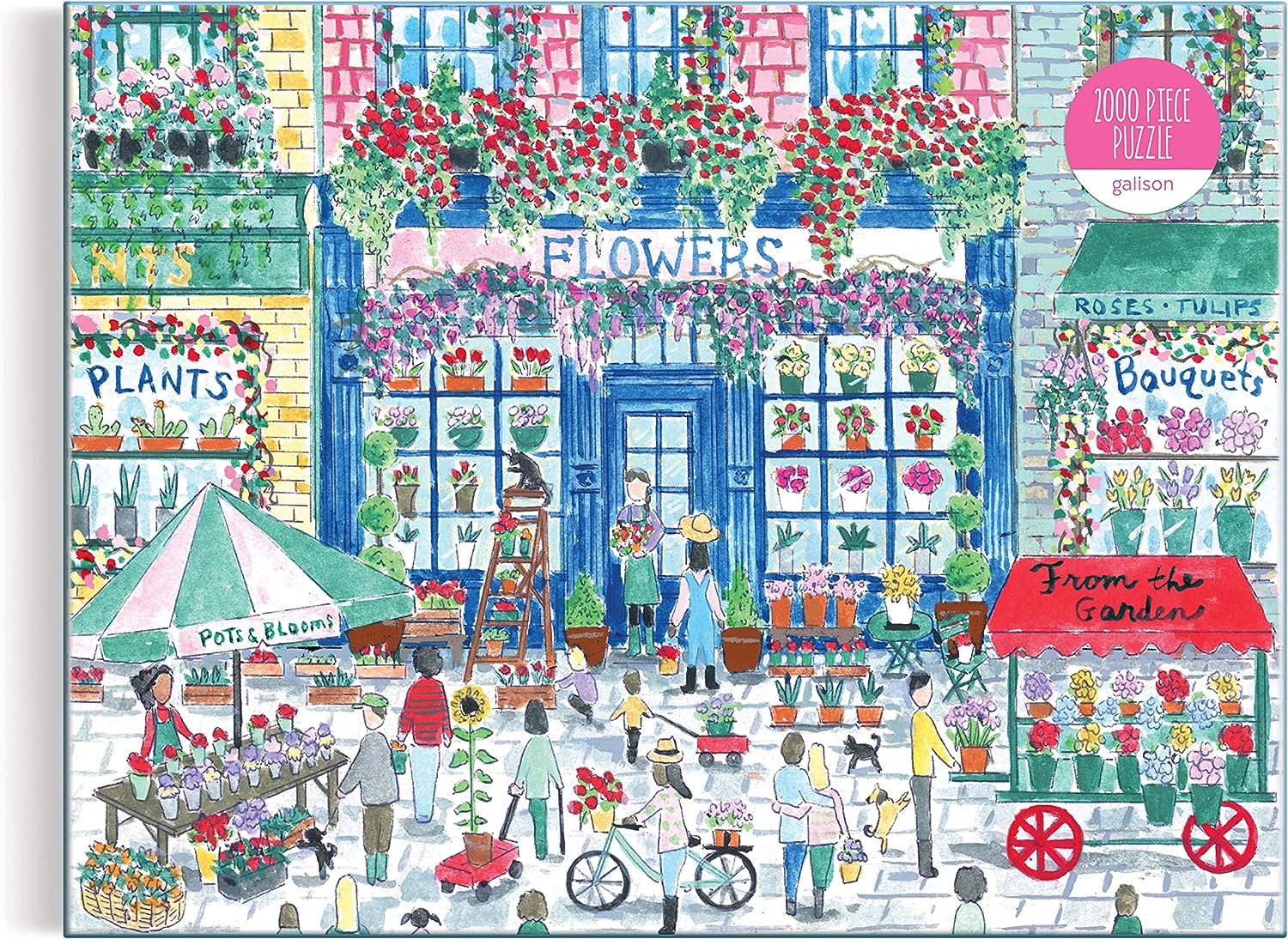 Puzzle Michael Storrings Market In Bloom - 2000 Pezzi Galison