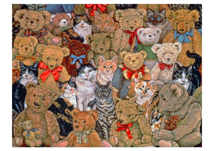 In the Company of Cats Art by Ditz Boxed Notecard Assortment, 20