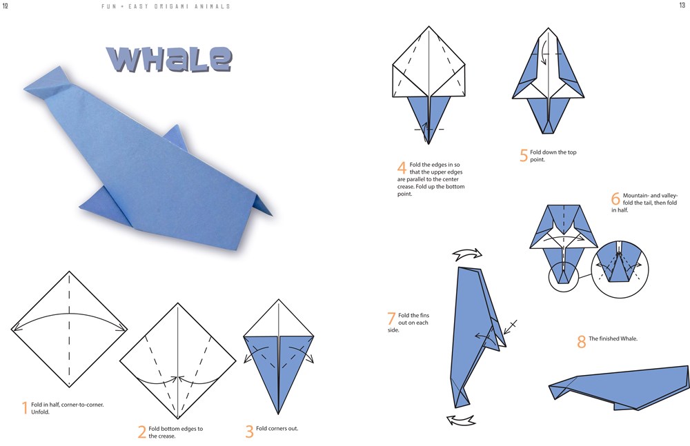 easy origami animals instruction book