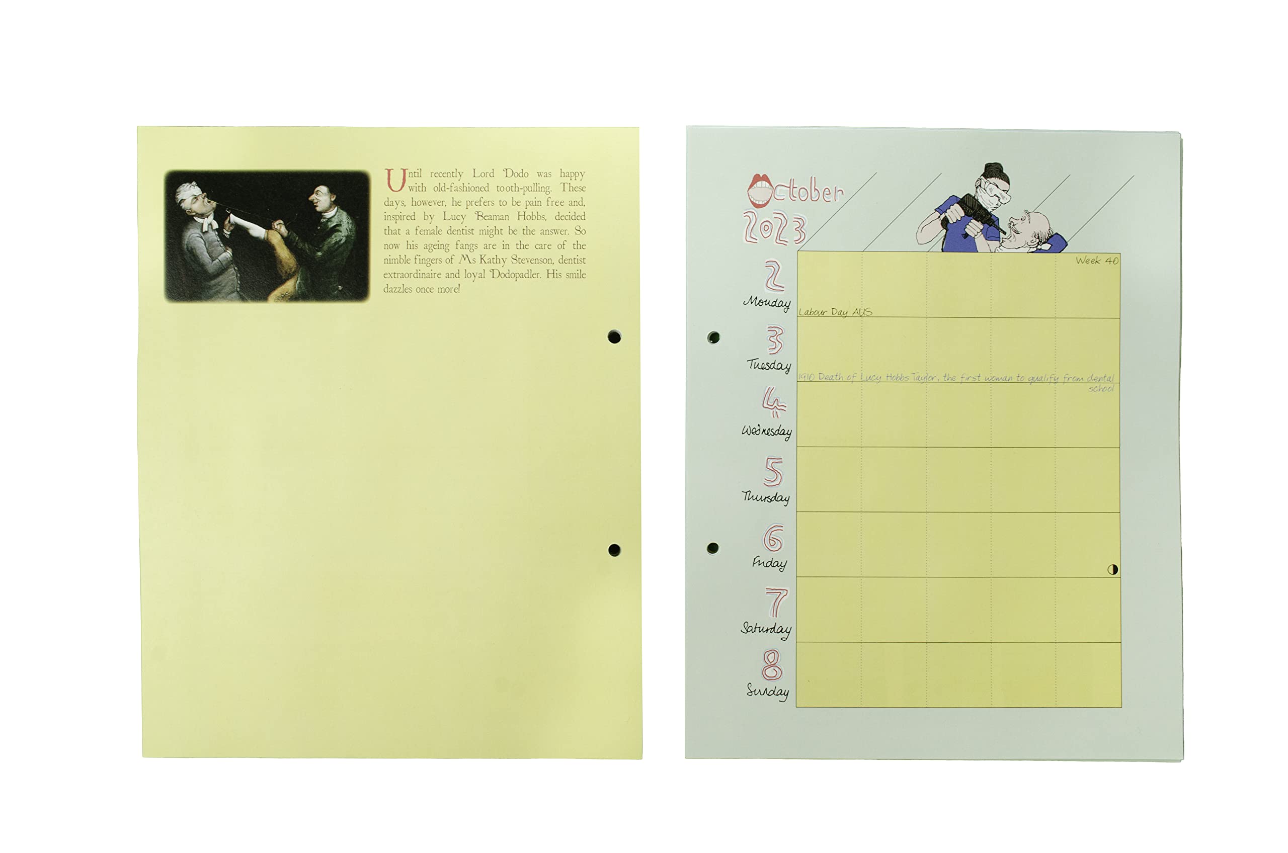 Dodo Pad LOOSELEAF Desk Diary 2023 Week to View Calendar Year Diary