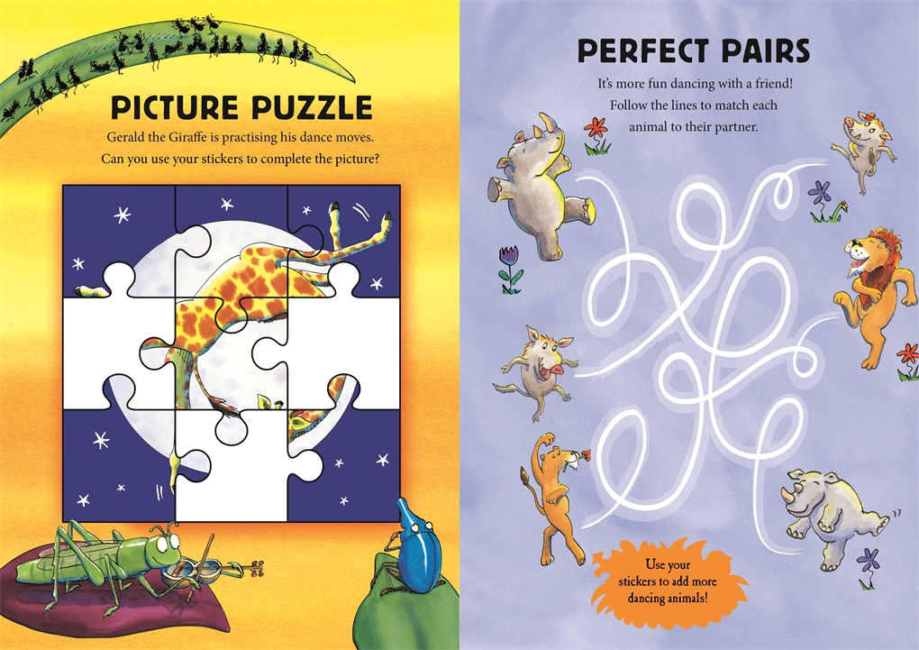 Giraffes Can't Dance, Sticket Activity Book by Giles Andreae ...