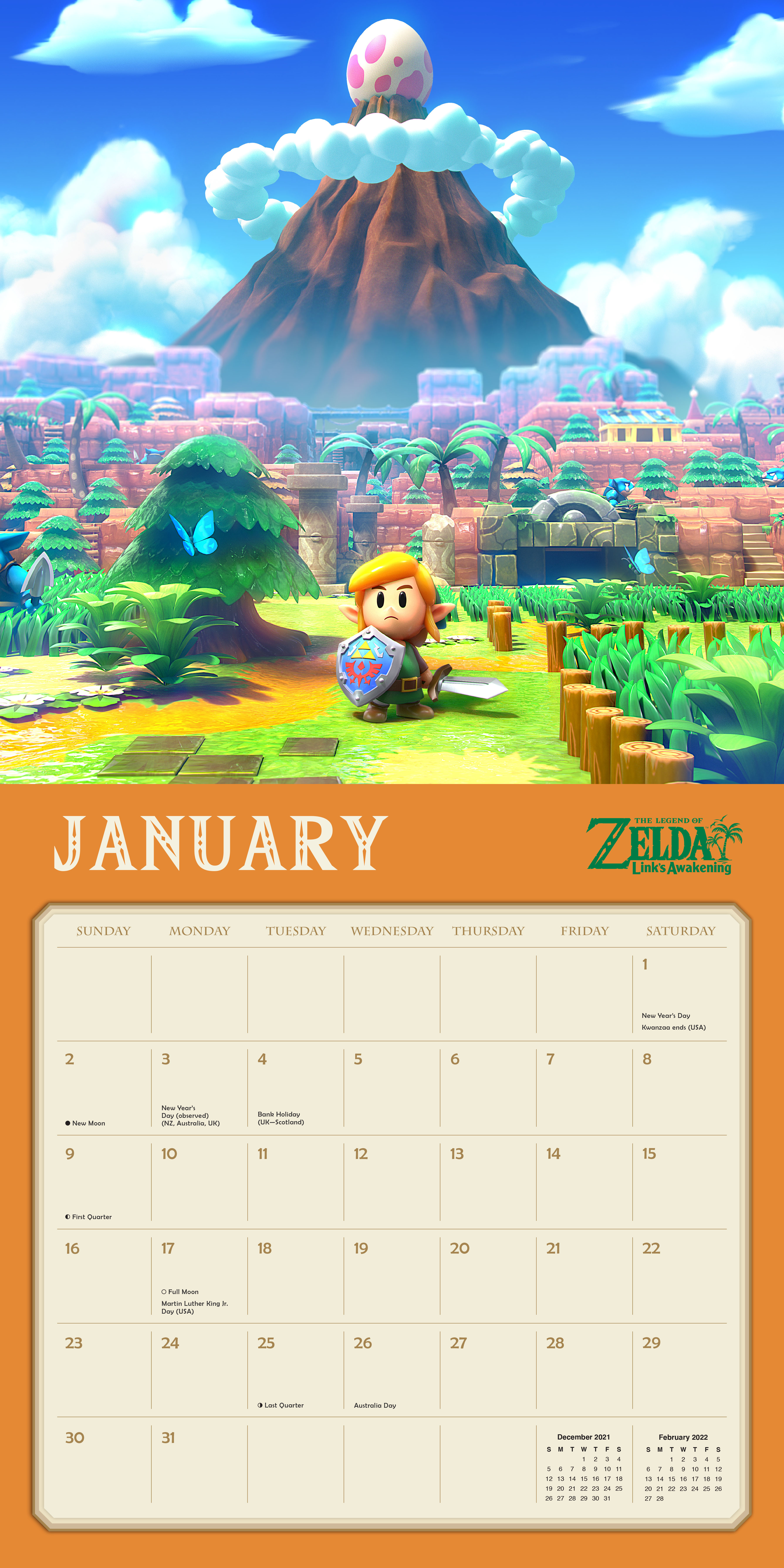 Zelda 2022 Calendar The Legend Of Zelda - 2022 Wall Calendar By Nintendo | 9781419754951 |  Booktopia