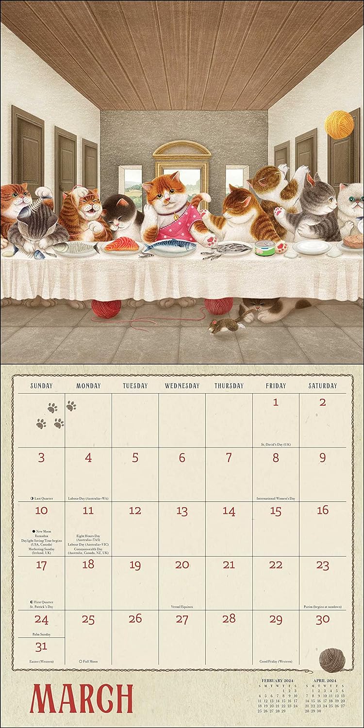 Meowsterpieces 2024 Wall Calendar by Andrews McMeel Publishing