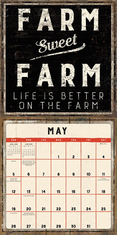 Country Farmhouse 2019 Wall Calendar Country Farmhouse 2019 Wall Calendar