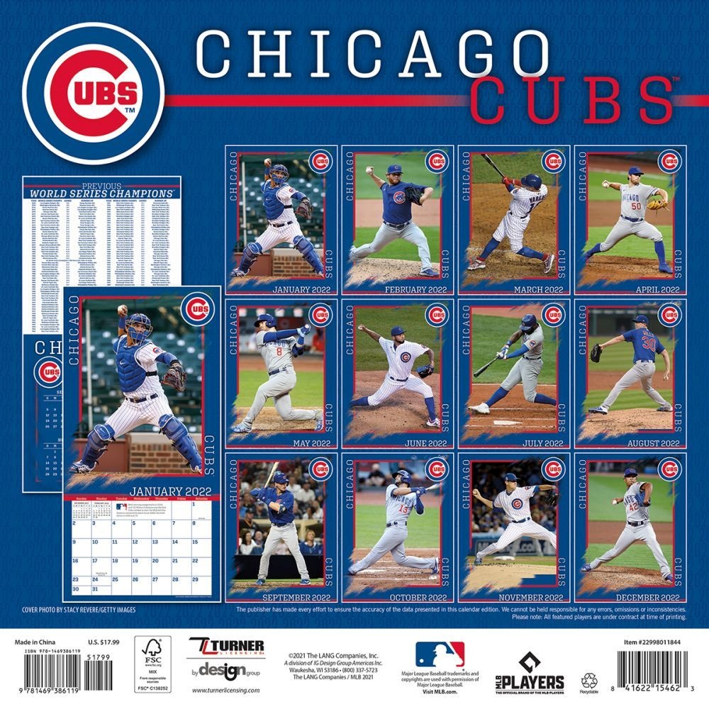 Chicago Cubs 2022 Schedule Chicago Cubs - 2022 Wall Calendar By The Lang Companies | 9781469386119 |  Booktopia