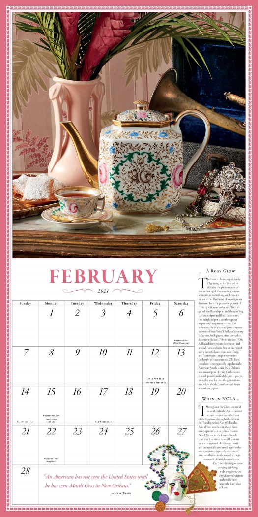 The Collectible Teapot & Tea 2021 Wall Calendar by Workman Publishing