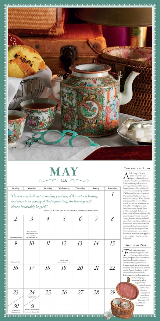 The Collectible Teapot & Tea 2021 Wall Calendar by Workman Publishing