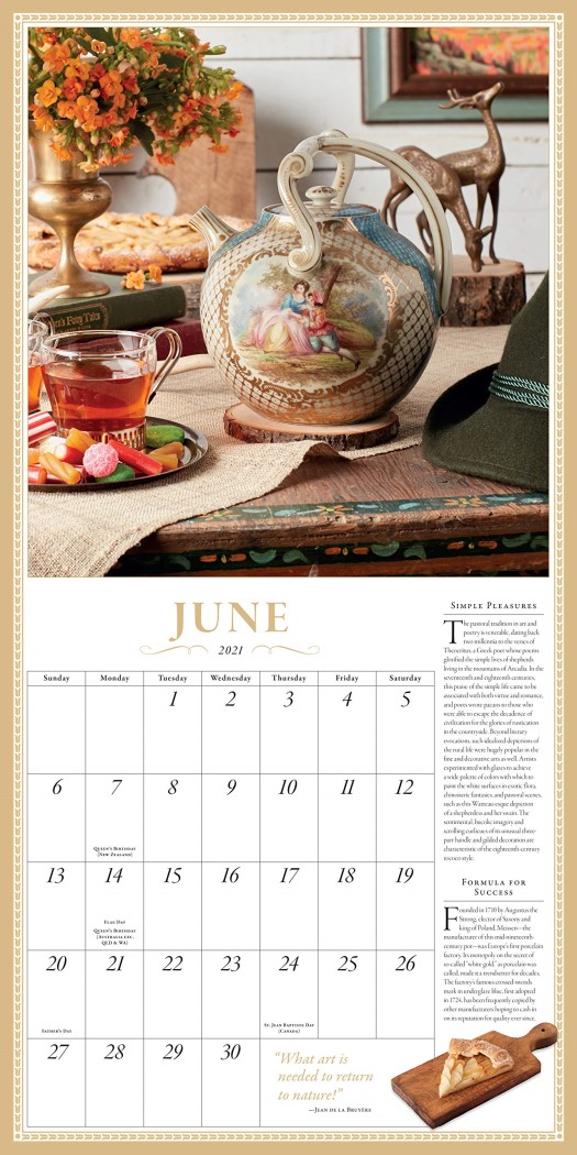 The Collectible Teapot & Tea 2021 Wall Calendar by Workman Publishing
