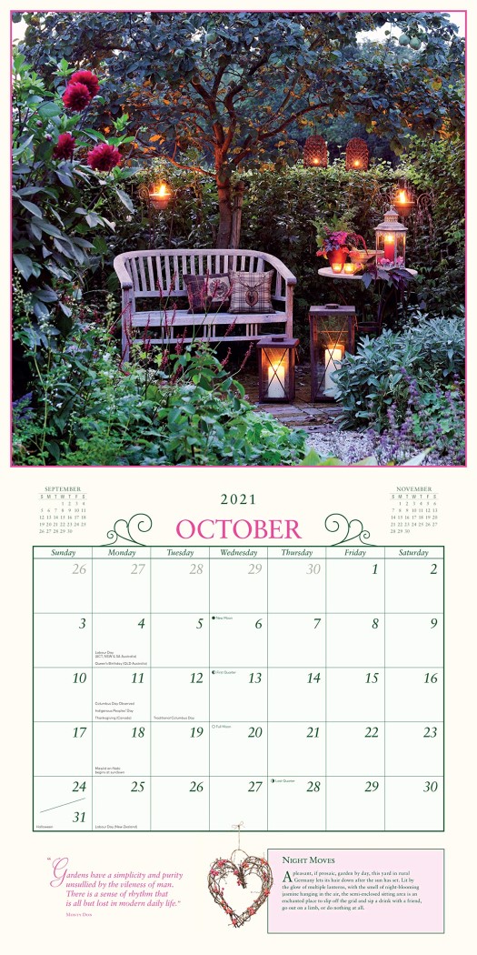 The Secret Garden - 2021 Wall Calendar by Deborah Bishop ...