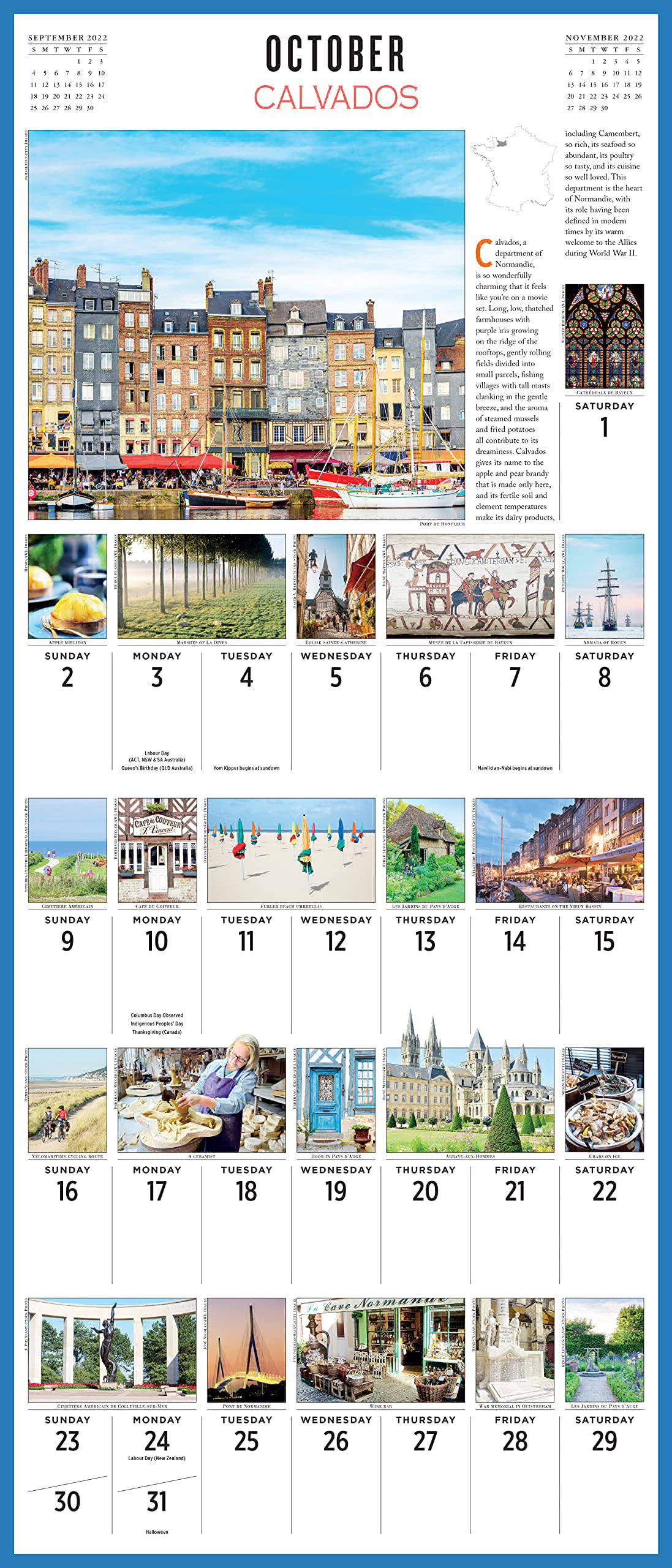 365 Days in France PictureADay® 2022 Wall Calendar by Workman