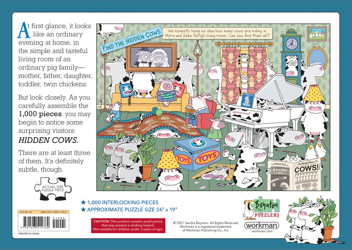 Hidden Cows , 1000Piece Jigsaw Puzzle by Sandra Boynton