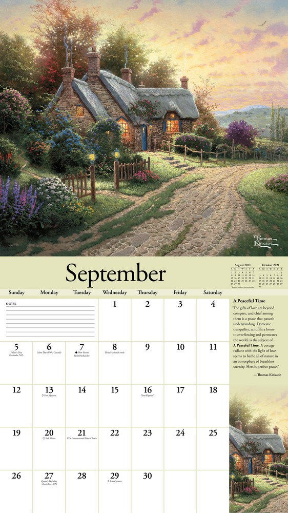 Thomas Kinkade Special Collector's Edition 2021 Deluxe Wall Calendar